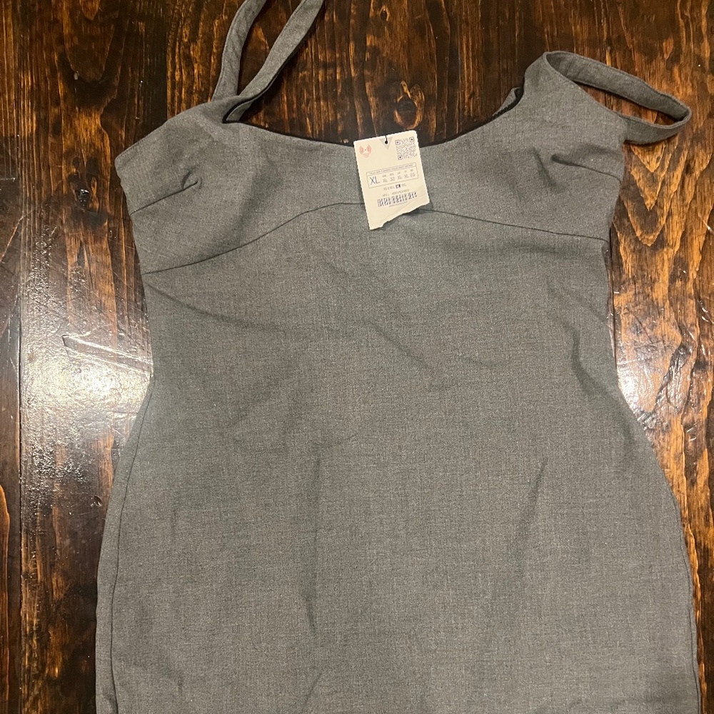 Zara Women's Grey Mini Dress with lace trim XL - Picture 4 of 5